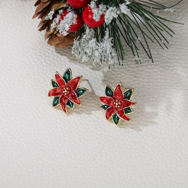 Detalle de Boucles d’oreilles Clearine femme série de Noël avec pendentif étoile en forme d’arbre