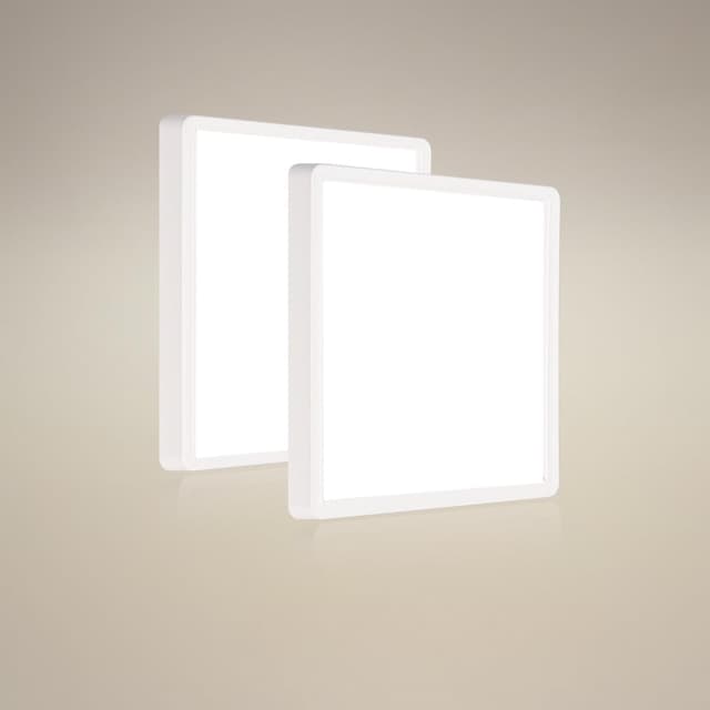 Detalle de Ouyulong Deckenlampe 18W LED 4000K, rund, IP44 – 1620 lm (2 Stück) für Bad, Schlafzimmer & Co.