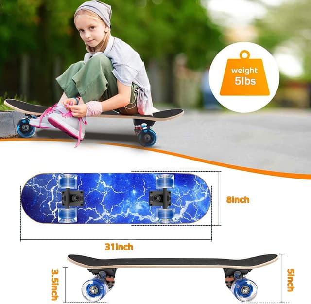 Detalle 2 de GIEEU Skateboard 22 Zoll für Anfänger