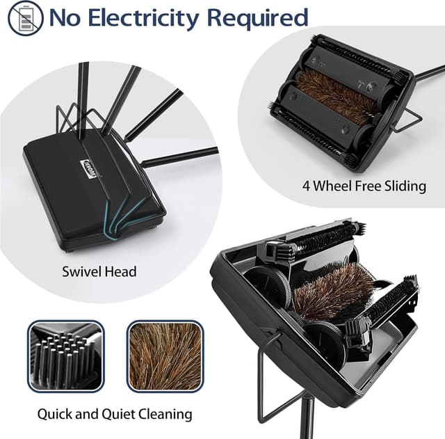 Thumbnail 2 de JEHONN Carpet Floor Sweeper with Horsehair for Pet Hair 🧹