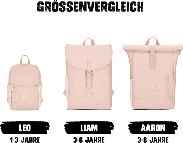 Detalle de Zaino Johnny Urban Junior Leo per asilo e scuola materna, con tracolla, materiale riciclato e impermeabile