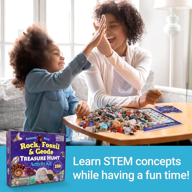 Thumbnail 4 de DANCING BEAR Rock, Mineral & Geodes Kit 250 pc 🪨