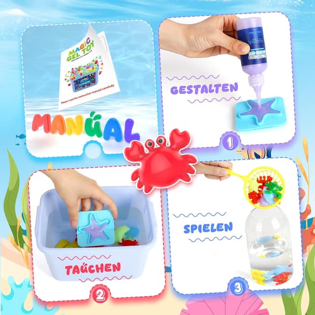 Detalle 2 de Hot Bee Magic Water Gel Spielzeug DIY-Set 10 Farben