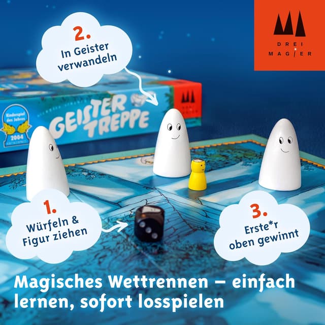 Detalle 2 de Schmidt “La Scala dei Fantasmi”, gioco da tavolo per bambini (dai 4 anni) per 2-4 giocatori