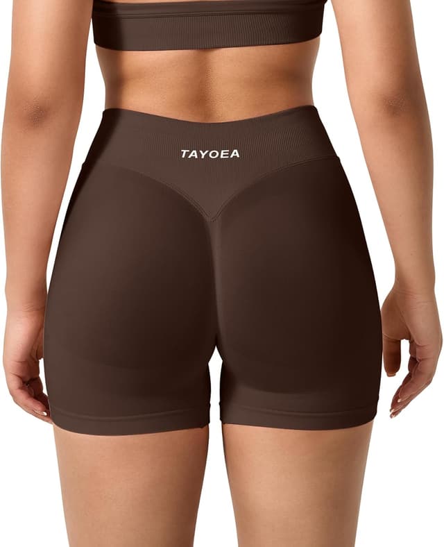 Detalle 2 de TAYOEA Sport Shorts Damen Scrunch Push-Up 4,5 Zoll