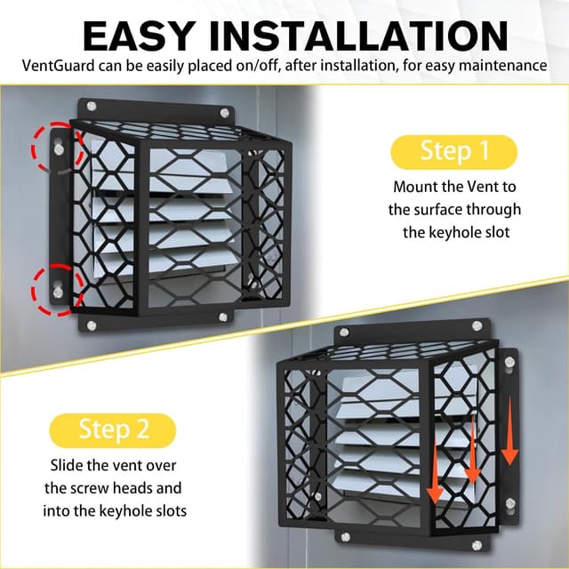 Thumbnail 3 de Dryer Vent Bird Guard 7"x7"x5" vent cover 🏠