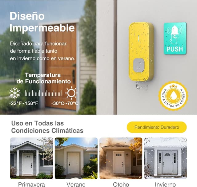 Detalle de SURFOU Timbre inalámbrico 400 m