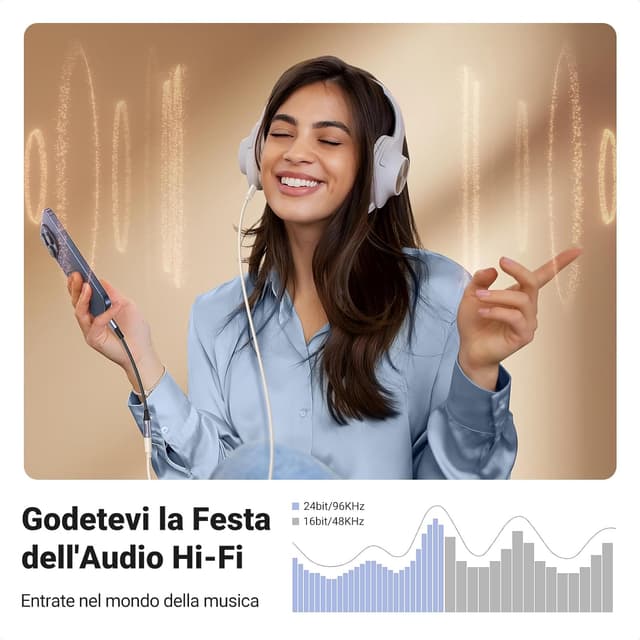 Thumbnail 3 de UGREEN Adattatore USB-C a jack 3,5 mm con DAC per cuffie