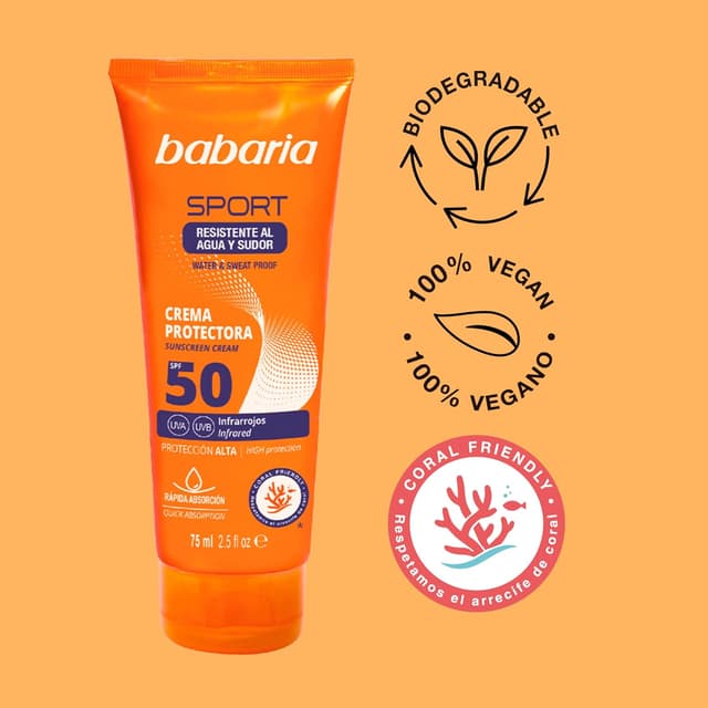 Detalle 2 de Babaria Sport Crème solaire 75 ml