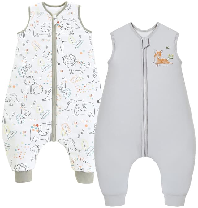 Thumbnail 6 de Chilsuessy 2er Pack Baby-Schlafsack mit Füßen 2.5 Tog (90 cm) – Winter-Set mit Wald & Bären