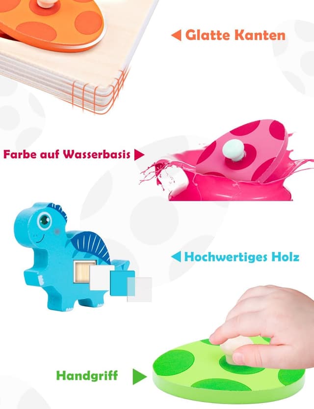 Thumbnail 4 de Holzpuzzle Dino Eier für 12-36 Monate 🧩