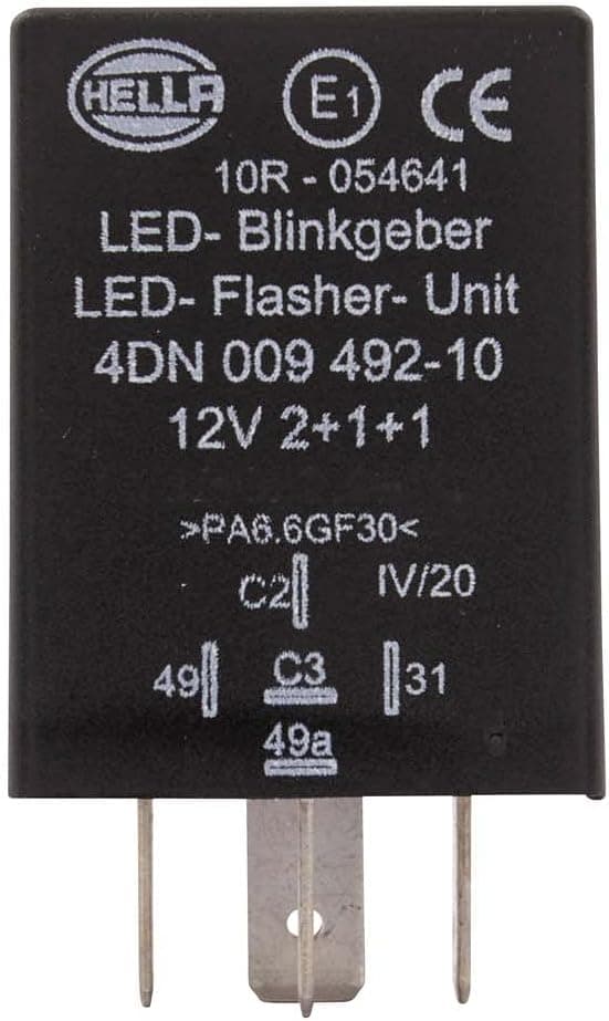 Detalle 2 de Centrale clignotante HELLA 4Dn 009 492-101 en 12V (LED, 5 pôles) avec support