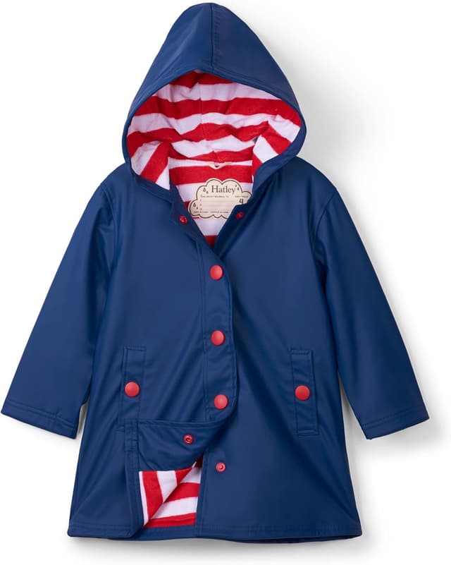 Detalle de Hatley Girl's Splash Jackets Raincoat – fully lined, waterproof with hood