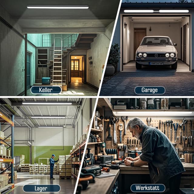 Detalle de buling LED-Feuchtraumleuchte 2er-Set 120 cm, 36 W, 4.500 lm, IP65, kaltweiß (6000 K), verknüpfbar