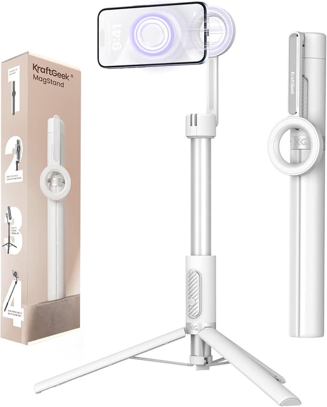 Detalle de KraftGeek Magnetic Phone Tripod 64" Selfie Stick