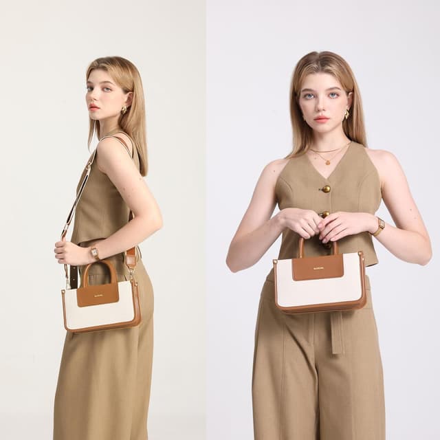 Detalle de Gladdon Handtashen Tote Bag: kleine Shopper-Umhängetasche mit verstellbarem, abnehmbarem Riemen