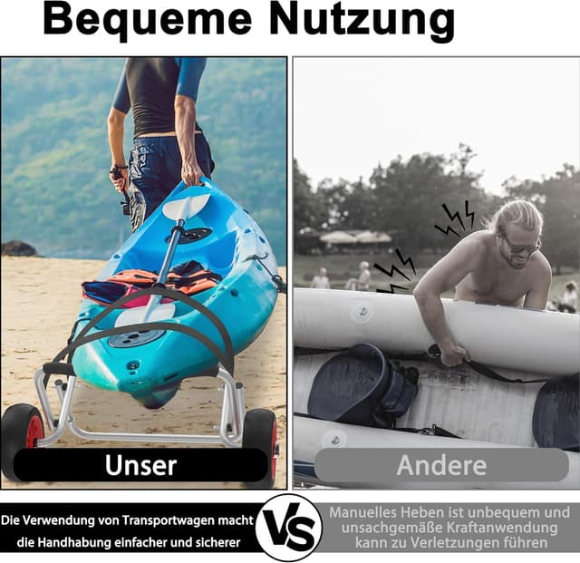 Thumbnail 6 de UISEBRT Kajakwagen Tragkraft bis 100 kg