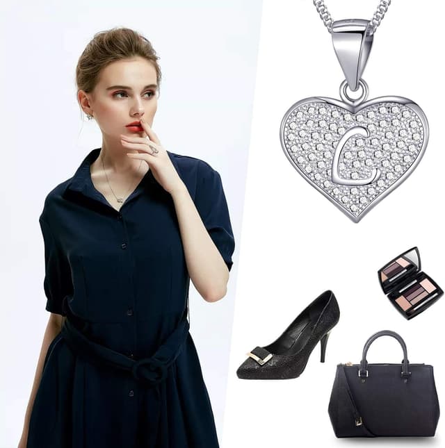 Detalle 2 de Collana argento 925 MASADA iniziale cuore