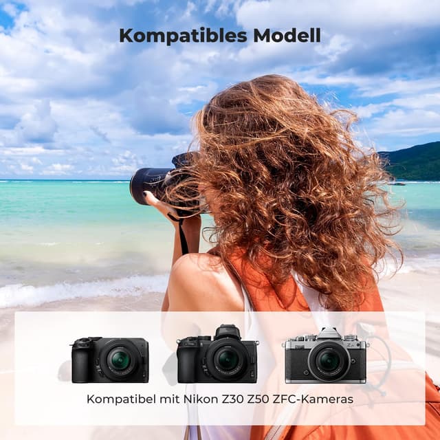 Detalle 2 de K&F CONCEPT EN-EL25 2er-Ersatzakku-Set inkl. Dual-Slot-Ladegerät mit LCD für Nikon Z30, Z50, ZFC & Z50ii