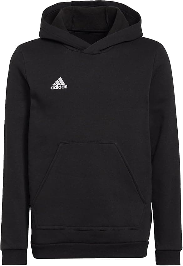 Detalle de adidas Ent22 Hoody: Sudadera negra unisex para niños 👶