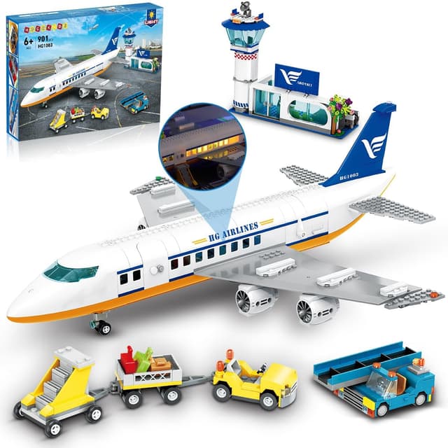 Detalle de HOGOKIDS City Passenger Airplane 901 PCS