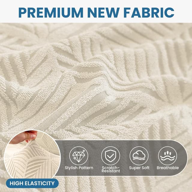 Detalle de Ystyle copridivano 1 posto con braccioli beige antiscivolo e anti-graffi