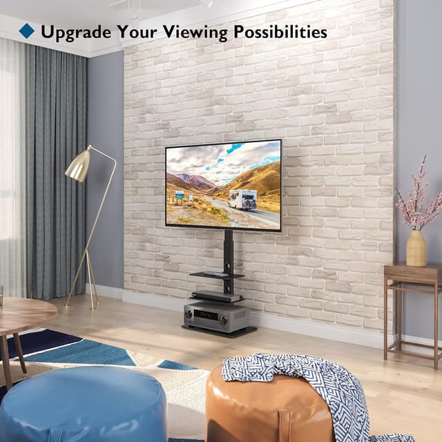 Thumbnail 5 de BONTEC Soporte Suelo TV 30-70" Ajustable con Estantes de Vidrio