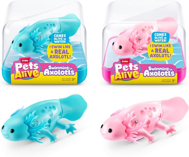 Detalle de Pets Alive Axolotls acquatici ZURU – axolotl robotizzato che nuota (confezione da 2)