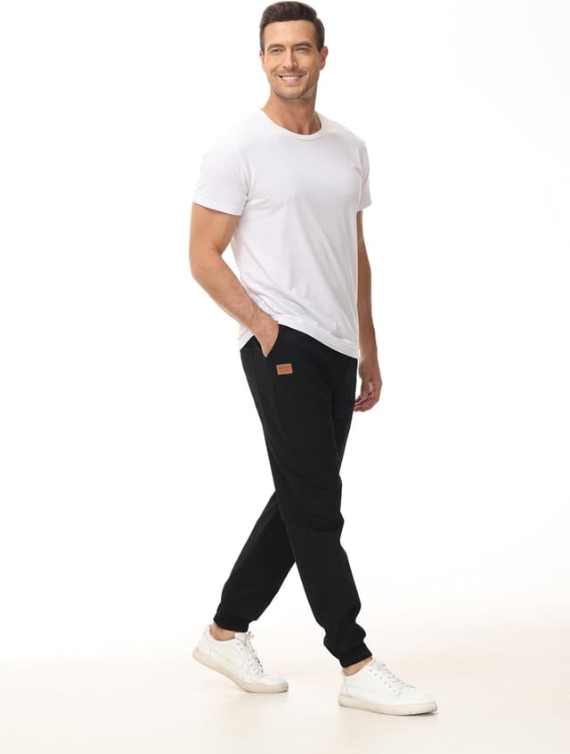 Detalle de LIUPMWE Herren Chino Cargo Hose aus Baumwolle mit Kordelzug – Jogginghose & Freizeithose