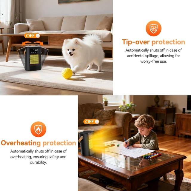 Thumbnail 4 de Stufe elettriche 2000W a basso consumo, oscillazione 70°