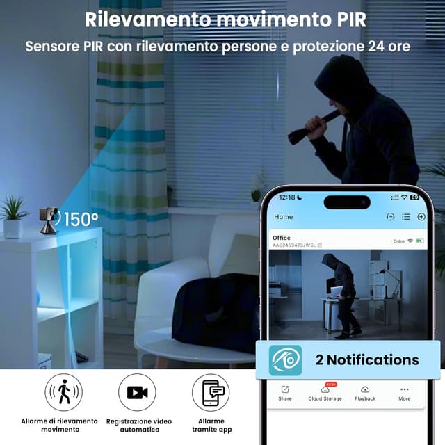 Detalle de Mini telecamera spia 4K 3,8 cm