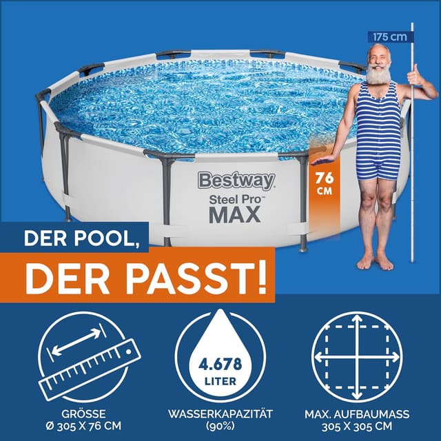 Thumbnail 2 de Bestway Steel Pro Max Rahmenpool Rund 305 x 76 cm