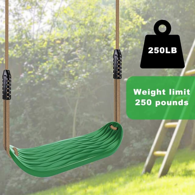 Detalle de BeneLabel Schaukel Kinder – Indoor/Outdoor Babyschaukel mit verstellbarer Seillänge (130–200 cm), Grün, bis 113 kg