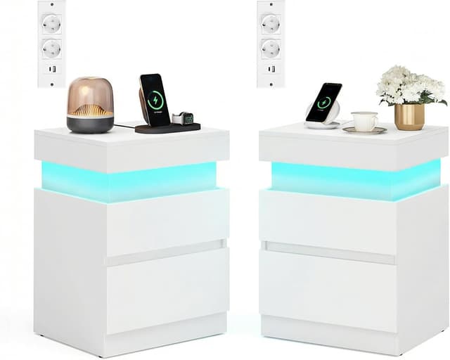 Thumbnail 6 de VASAGLE LET640WB01 Table de chevet 35 x 40 x 55 cm