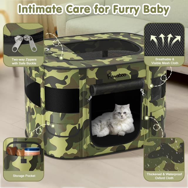 Thumbnail 2 de Dog Playpen Portable Pet Pen 600D Oxford