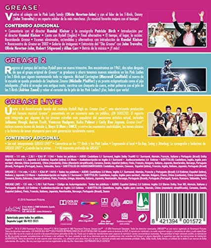 Detalle 2 de Grease Pack 3 películas (Blu-ray) 🎬