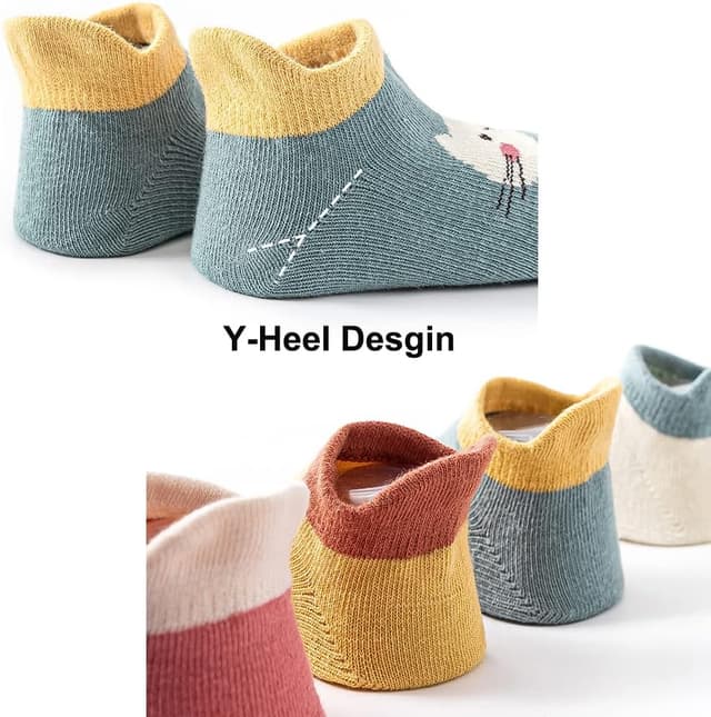 Thumbnail 2 de Exemaba Baby Non Slip Grips Ankle Socks 5 Pairs