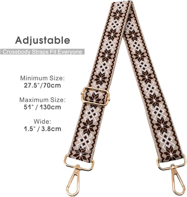 Detalle 2 de ROYGBCP Replacement Purse Strap – Adjustable Wide Crossbody Strap for Women