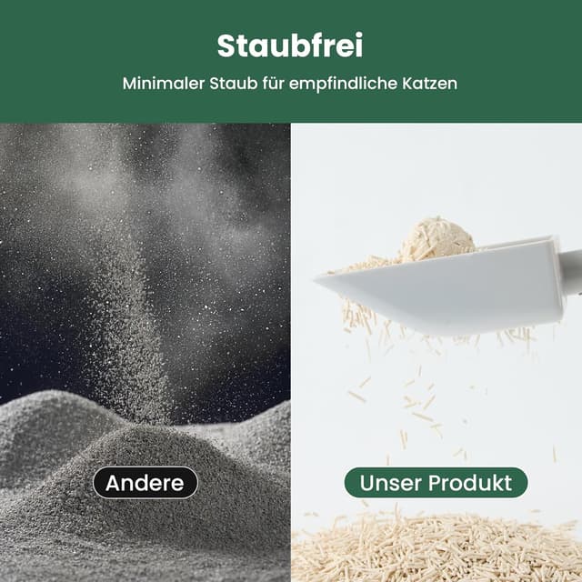 Detalle 2 de Gardner Pet Tofu Katzenstreu mit Enzymen, staubfrei & schnell klumpend (8,2 kg)