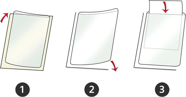 Detalle 2 de KLEBESHOP24 selbstklebende Sichthüllen DIN A7 – offene schmale Seite, 100 Stück