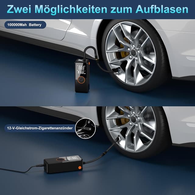 Thumbnail 6 de Antifnuo Elektrische Luftpumpe 10000mAh ⛽📦📱📯