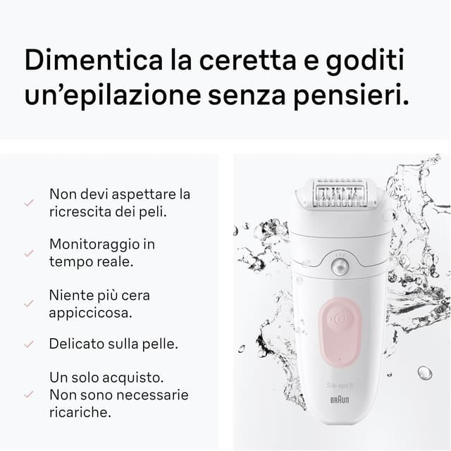 Thumbnail 4 de Braun Silk Epil 5 Epilatore Wet&Dry 1 mese