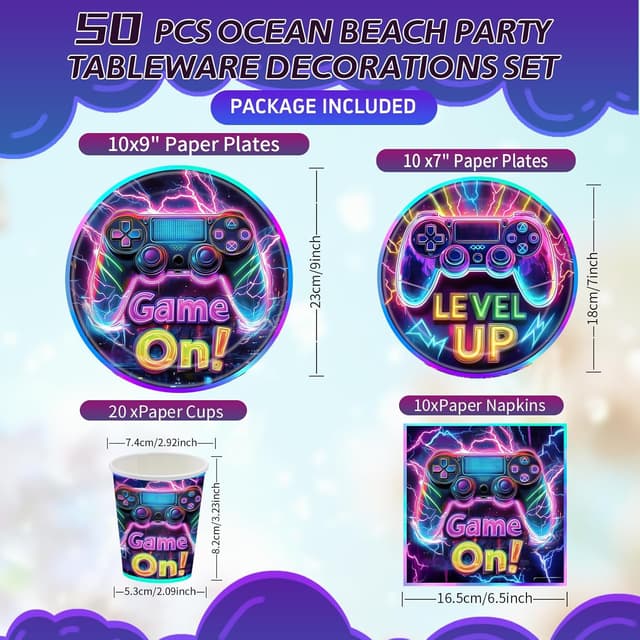 Imagen de Videospiel Partygeschirr Set für 10 Gäste en OfertitasTOP