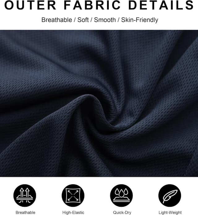 Detalle de Kinglaman 4-Pack Men’s 2-in-1 Running Workout Shorts with Liner and Pockets