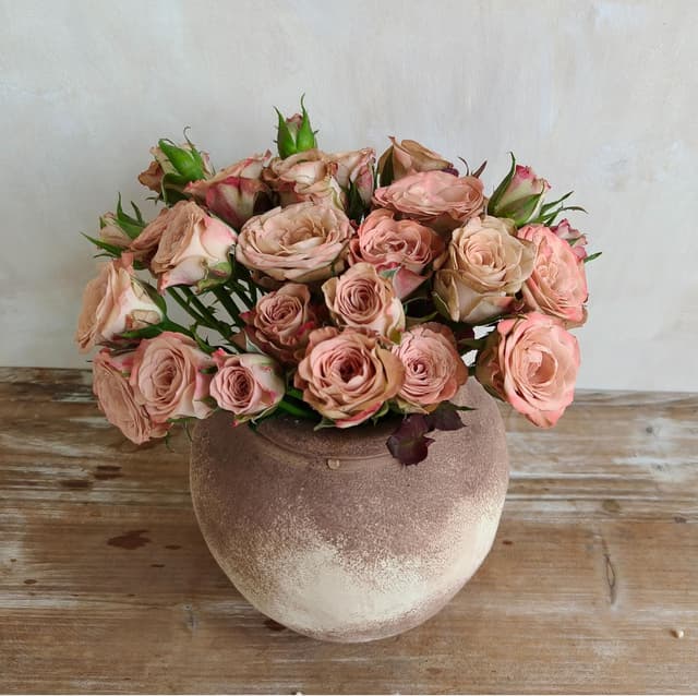 Thumbnail 6 de Rustic Ceramic Vase 6in brown