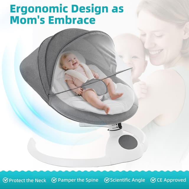 Thumbnail 5 de Electric Baby Swing Chair 20 lbs