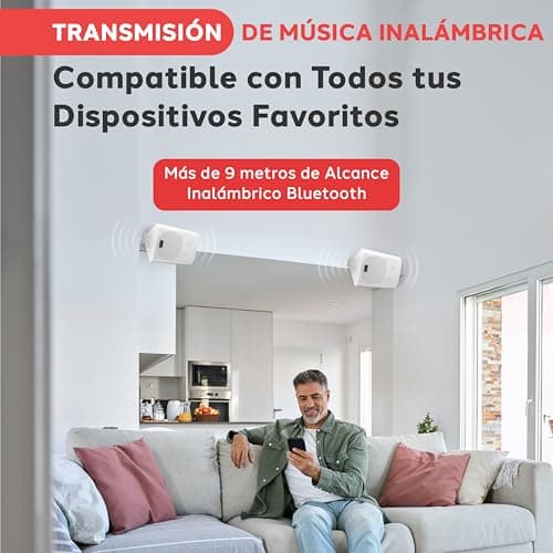 Detalle 2 de Pyle Enceinte Stéréo Murale Bluetooth