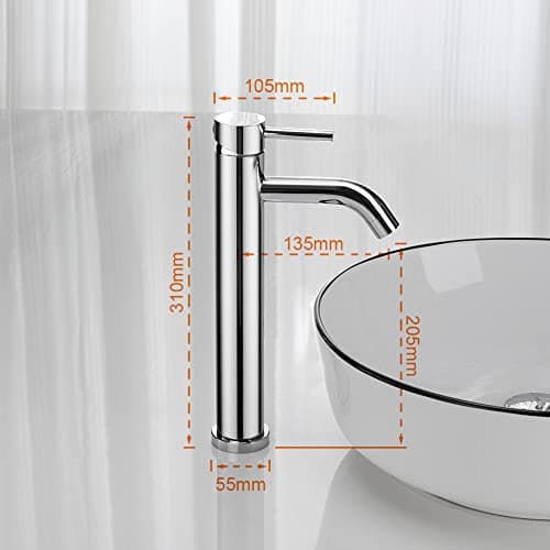 Detalle 2 de Ibergrif M11203 Grifo lavabo alto monomando 1; instala fácil 🚰