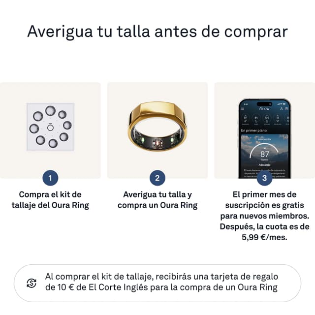 Detalle de Oura Ring Gen3 Heritage Gold: anillo inteligente de titanio con batería de hasta 7 días