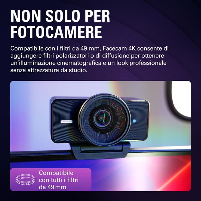 Thumbnail 6 de Elgato Facecam 4K 60 FPS webcam studio